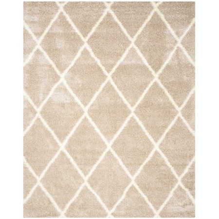 Safavieh Montreal Shag Power Loomed Rectangle Rug- Beige - Ivory- 8 X 10 Ft. SGM831C-8